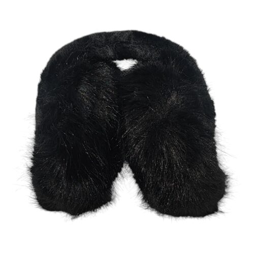 Cache-oreilles en Fourrure – Luxueux et Chaud pour Femme en Noir