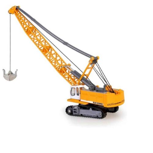 Modèle de véhicule de construction 1:50 – Grue jouet avec bras rotatif pour petits constructeurs