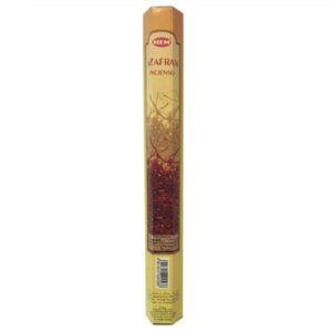 Hem Saffron Incense Sticks – Warm & Sweet for Tranquil Moments (4 Packs of 20)