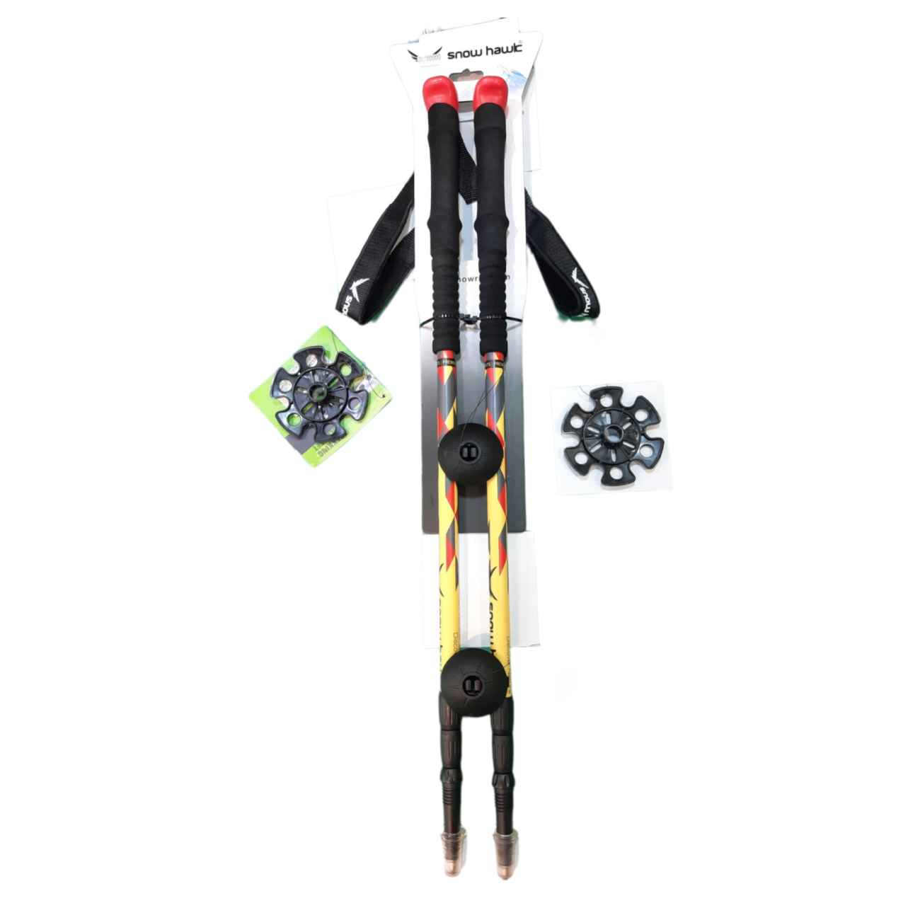 Pôle de Randonnée Modèle Snow Hawk - Caractéristiques Essentielles pour Chaque Passionné de Plein Air (x2)