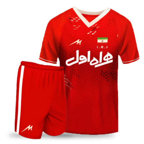 Maillot de l’Équipe Nationale de Volleyball d’Iran et Short 2023 (Kit Extérieur) Original – Parfait pour les Fans