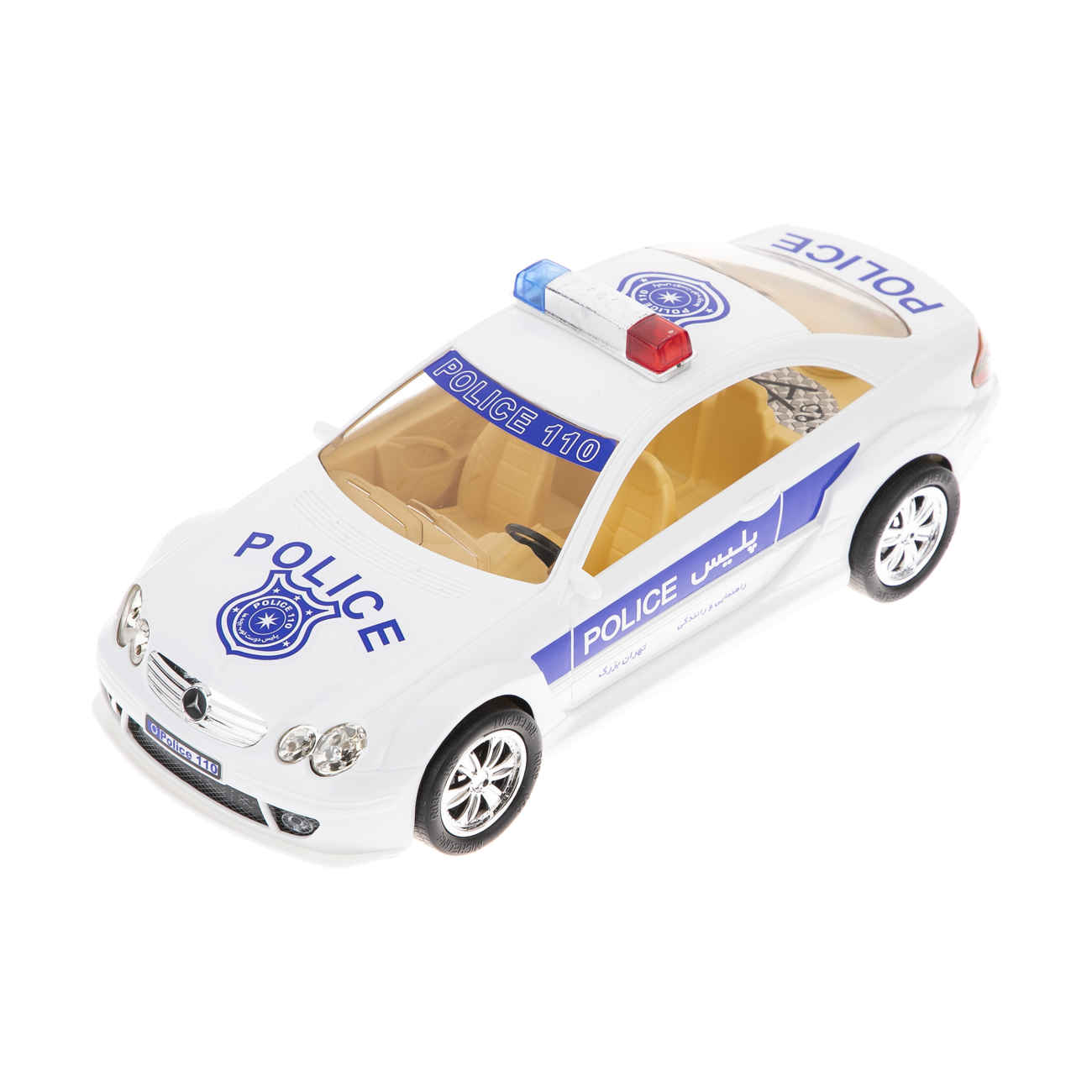 Voiture jouet modèle police Mercedes-Benz C Class - réplique détaillée de véhicule d'urgence