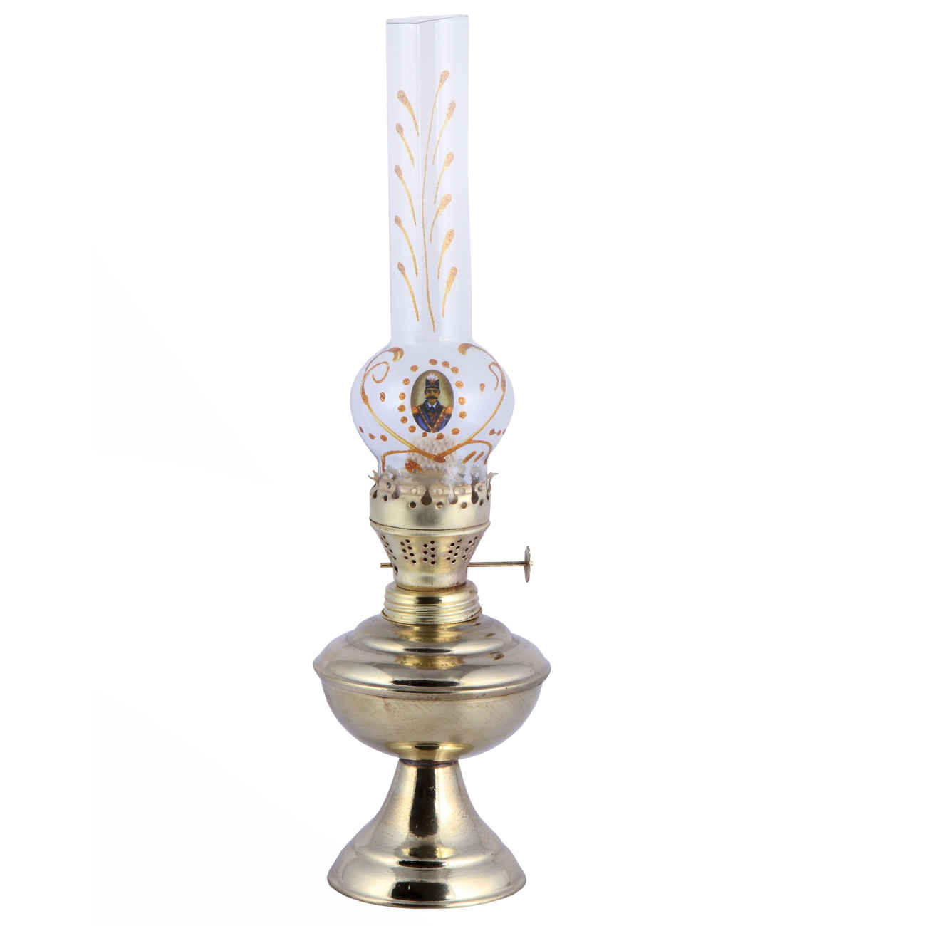 Lampe à pétrole en laiton persan avec motif Shah Abbasi – pour décoration intérieure