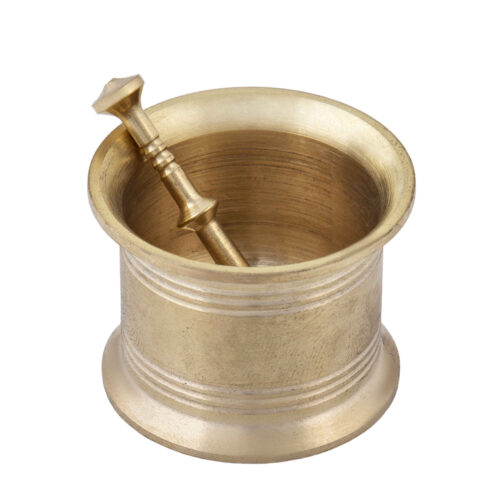 Set de Mortier & Pilon en Laiton Persan pour Moudre & Broyer les Épices