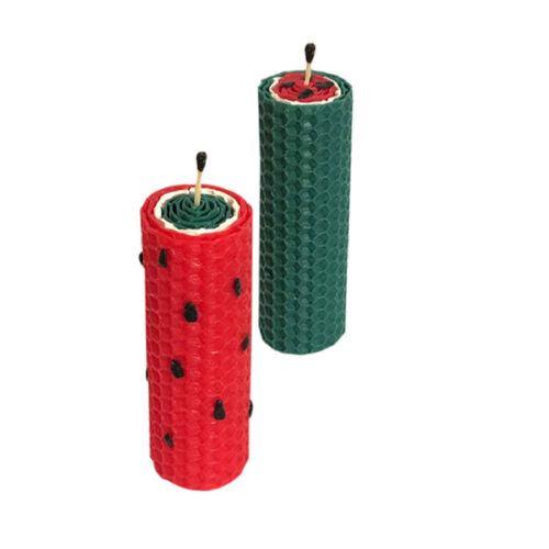 Set de Bougies Pastèque – Petit Modèle (Pack de 2), Parfait pour la Décoration de Yalda