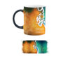 Mug en céramique persan thermoréactif - Design poétique : L’amour signifie extase et folie