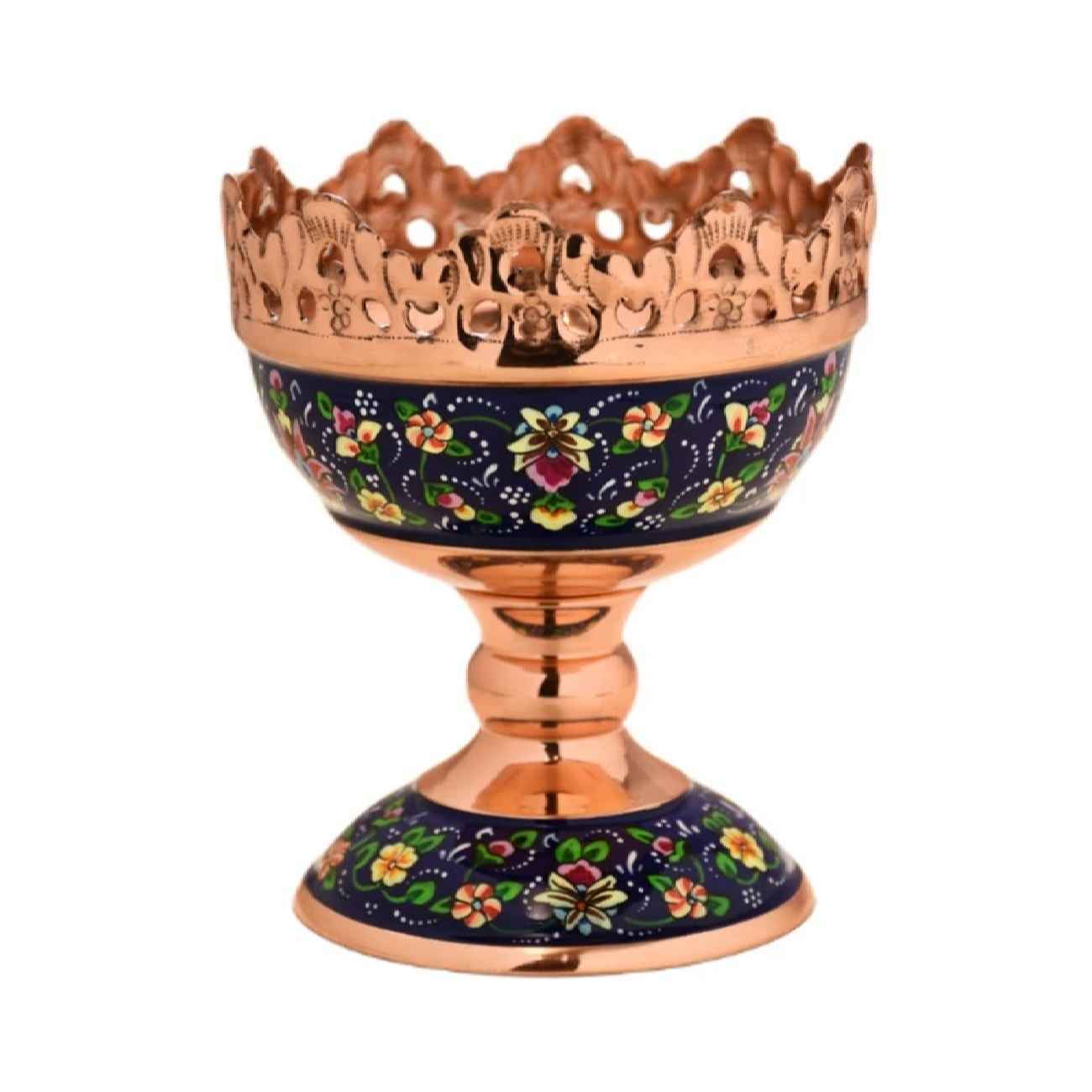 Bol décoratif en cuivre persan - Traditionnel et moderne avec motif floral