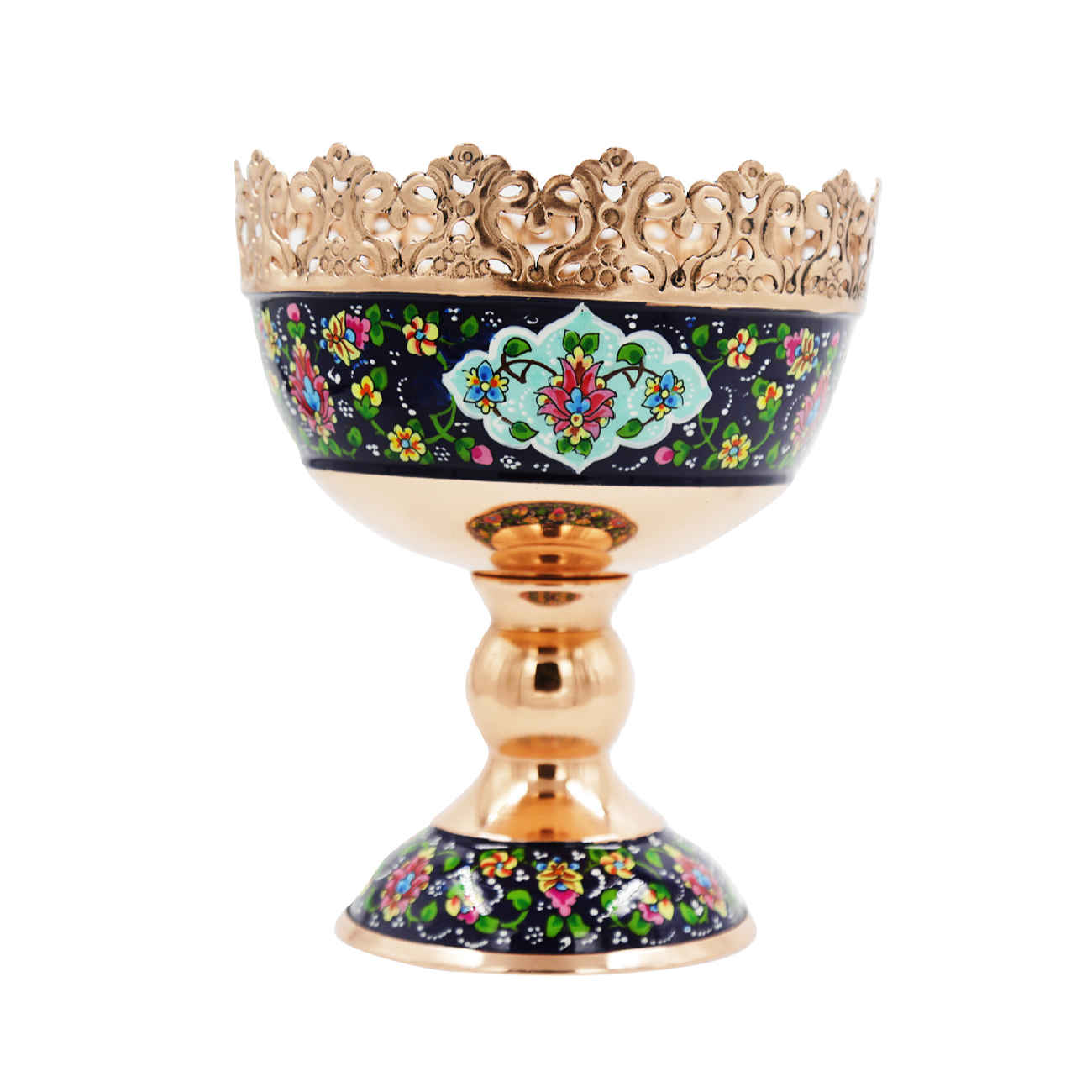 Bol décoratif en cuivre persan - Parfait pour les fêtes et les cadeaux avec motif floral