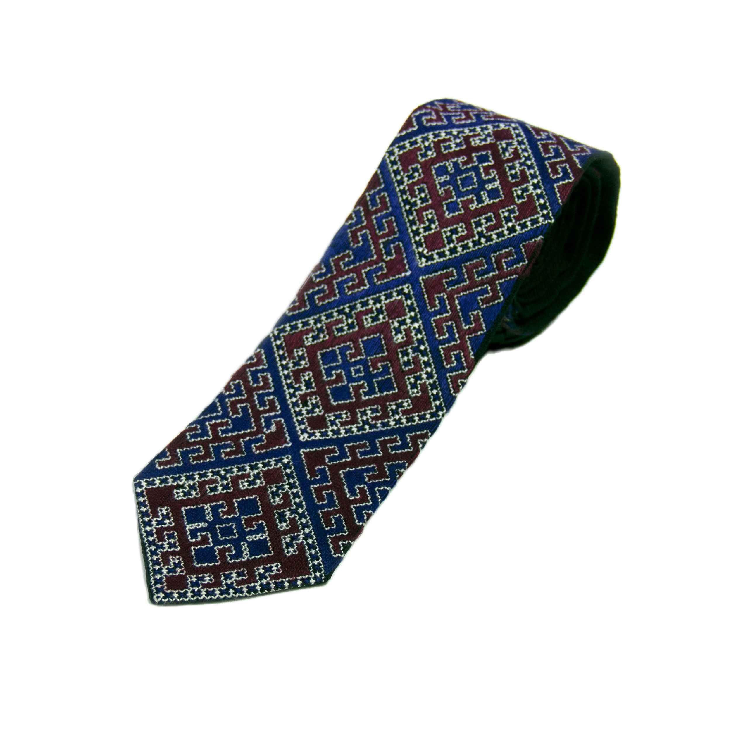 Cravate pour homme persane - Broderie avec design géométrique