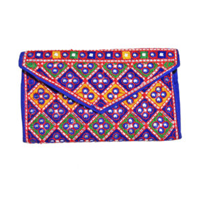Pochette pour femmes en cuir persan faite main – Broderie Suzani en rose