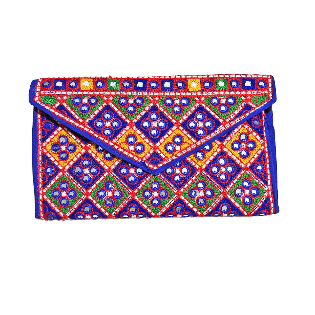 Pochette pour femmes en cuir persan faite main - Broderie Suzani en rose