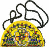 Pochette pour femmes en cuir persan faite main - Broderie Suzani avec design floral