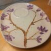 Tasse à Thé et Soucoupe en Poterie Persane avec Élégant Motif Lavande