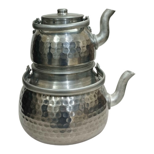 Double théière persane en métal durable pour une infusion de thé exquise