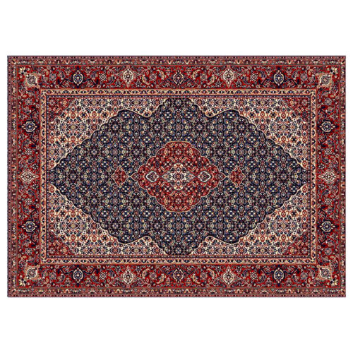 Taie d’oreiller persane avec design traditionnel de tapis et détails richement travaillés (paquet de 2)