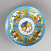 Assiette à thé persane - Porcelaine avec motif Oiseau et Fleur (Lot de 6)