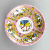Assiette à thé persane - Porcelaine avec motif Oiseau et Fleur (Lot de 6)