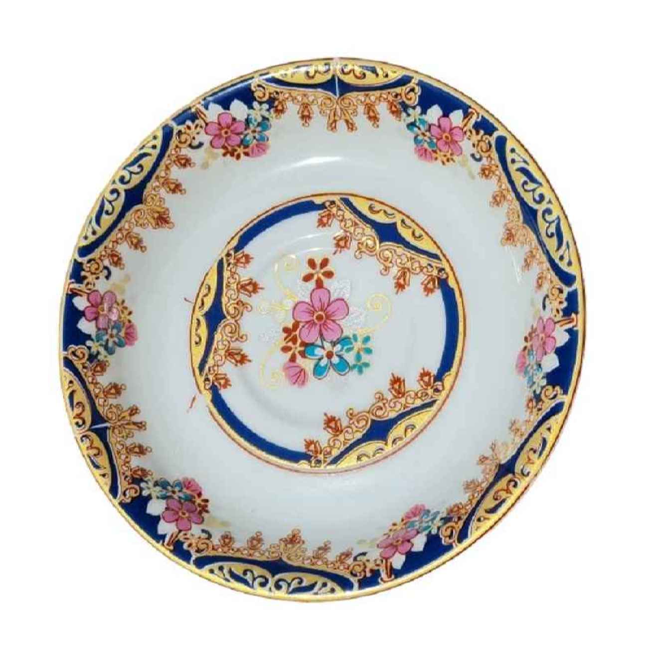 Assiette à thé persane - Superbe Détail Culturel avec Modèle de Fleur de Cerisier (x6)