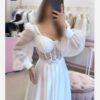 Persian Wedding Dress - Arabic Style with Lace Sleeve, Chic & Lux