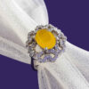 Bague en argent pour femme Agate Sharf al-Shams Modèle avec design de fleur