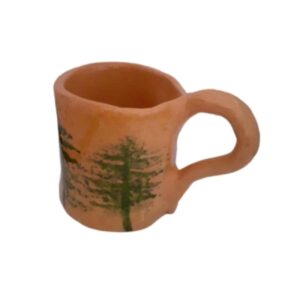 Mug en Poterie – Artisanat Idéal pour le Thé & Café avec Design de Sapin