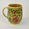 Mug en Poterie - Artisanat Parfait pour un Matin Confortable avec Design de Fleurs