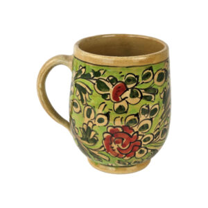 Mug en Poterie – Artisanat Parfait pour un Matin Confortable avec Design de Fleurs