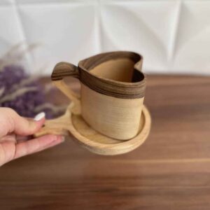 Tasse de Camping Rustique en Bois – Artisanale, Adaptée aux Boissons Chaudes et Froides