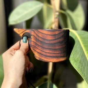 Tasse Rustique en Bois – Tasse de Camping Artisanale Adaptée aux Boissons Chaudes et Froides