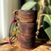 Tasse Rustique en Bois - Tasse de Camping Artisanale Adaptée aux Boissons Chaudes et Froides