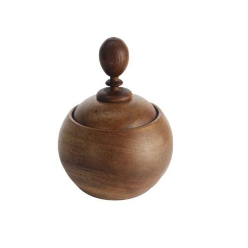 Bol à sucre en bois rustique – Parfait pour ajouter de la chaleur à la décoration de votre cuisine