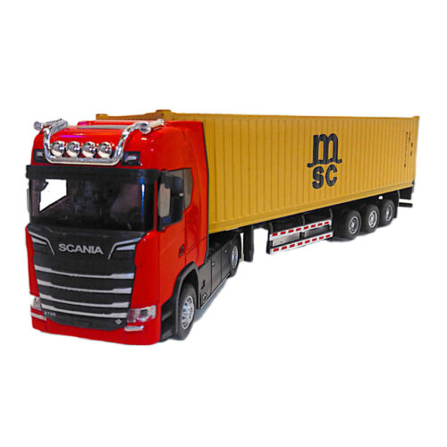 Camion Sconia jouet – avec conteneur MSC et détails complexes