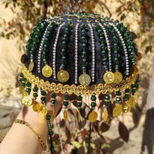 Chapeau Ethnique Kurde Traditionnel – Parfait pour Événements Culturels avec Motif de Pièces