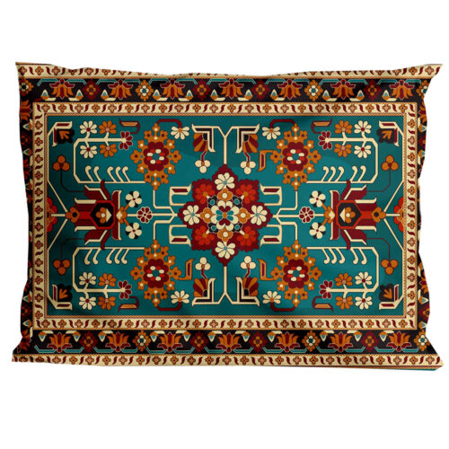 Taie d’oreiller persane traditionnelle – Design de tapis pour un salon stylé (paquet de 2)