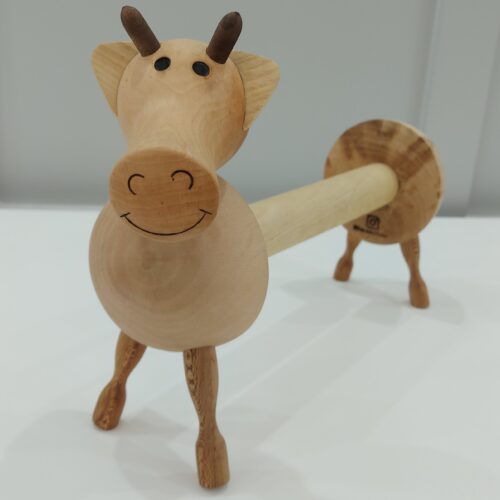 Porte-serviettes en bois en forme de vache – Décoratif et fonctionnel
