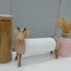 Porte-serviettes en bois en forme de vache – Décoratif et fonctionnel