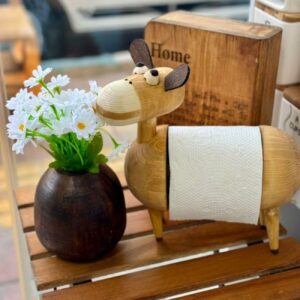 Porte-serviettes en bois original – Décoration de cuisine amusante et fonctionnelle