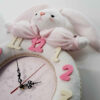 Horloge Murale en Bois Parfaite pour Chambre d'Enfant Cocooning & Minimaliste avec Design de Lapin