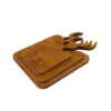 Ensemble de planches à découper et à servir en bois avec design de bois de cerf – Set de 3