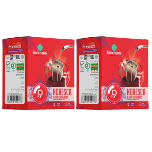 Café Drip 100% Arabica pour infusion à la maison – Aromatique et doux | Bonmano Noresca (2 Pack de 6)