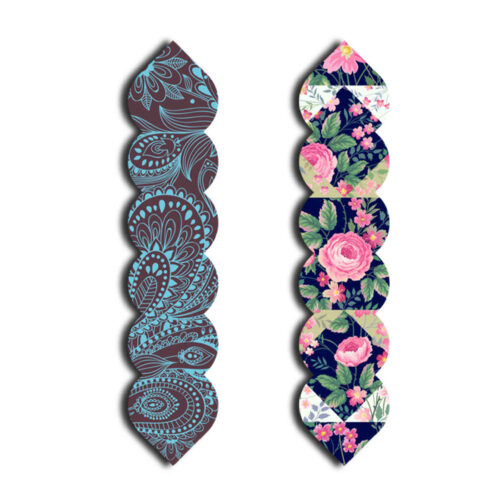 Marque-page en bois artistique inspiré du style persan – Motif floral & paisley