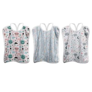 Bavoir Bébé – Double Couche avec Doublure Imperméable – Lot de 3