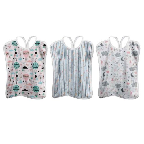 Bavoir Bébé – Double Couche avec Doublure Imperméable – Lot de 3
