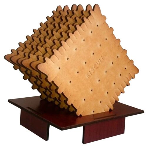 Sous-verre en bois carré – Design bois de cerf (Pack de 2)