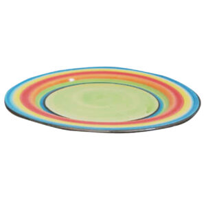 Assiette en céramique – Compatible lave-vaisselle | Modèle Arc-en-ciel