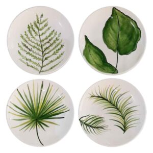 Assiette en céramique – Compatible micro-ondes et lave-vaisselle et durable (Ensemble de 4)