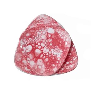 Assiette en céramique – Compatible lave-vaisselle avec bulles d’art et design abstrait moderne (Ensemble de 2)