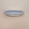 Assiette en céramique - Compatible micro-ondes et lave-vaisselle | À carreaux