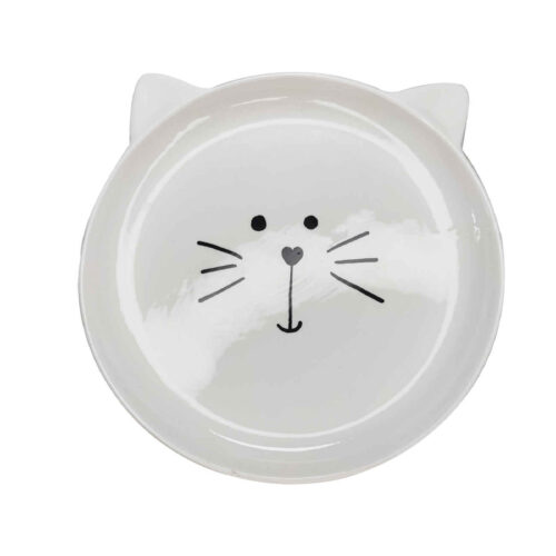 Assiette en céramique pour enfants – Compatible lave-vaisselle avec motif de chat