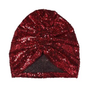 Turban pour Femme en Tissu Extensible Pailleté Chic et Stylé, Parfait pour Cérémonies et Fêtes
